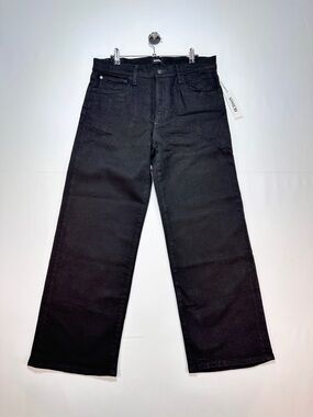 Hudson Rosalie Wide Leg Ankle Jeans Black Rinse High Rise Size 30 NWT
